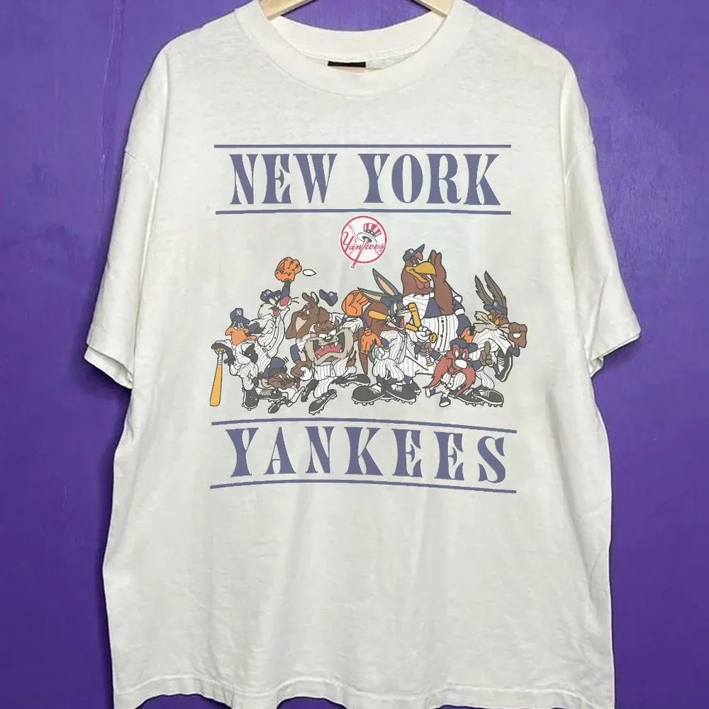 Vintage New York Yankees Looney Tunes Shirt, New York Yankees Baseball Shirt tee